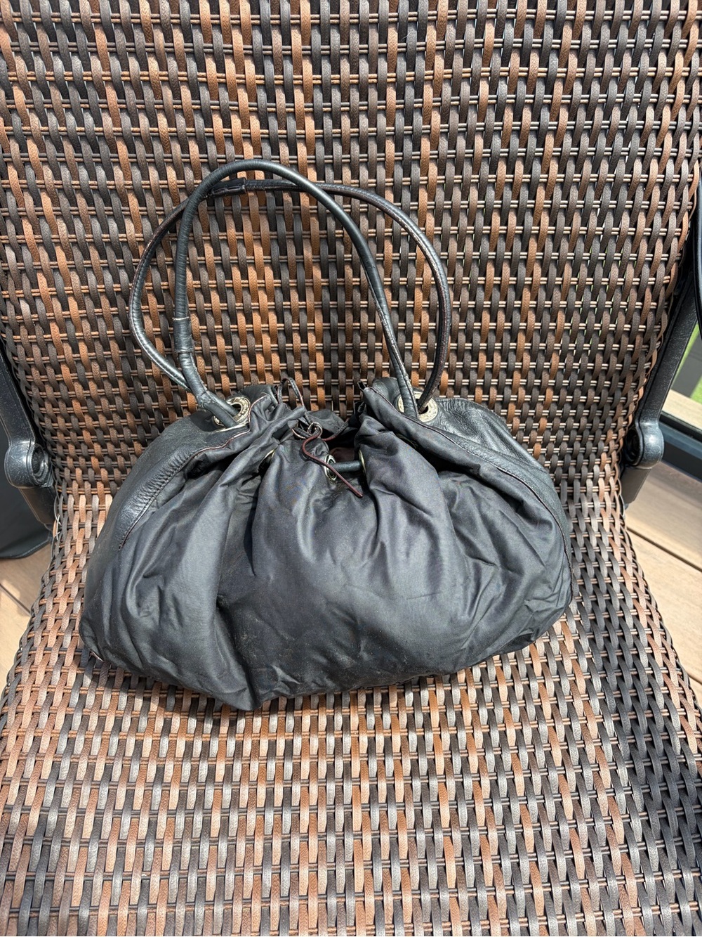 Vintage kate spade Black Gathered Top-Handle Women's Bag